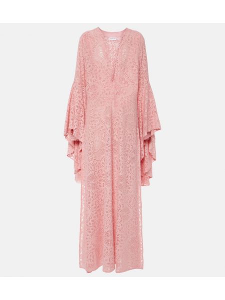 Csipkés hosszú ruha Alexandra Miro rózsaszín
