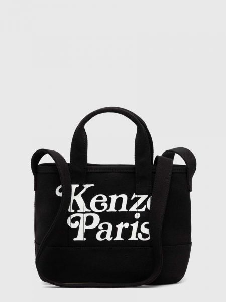 Pamučna shopper torbica Kenzo crna