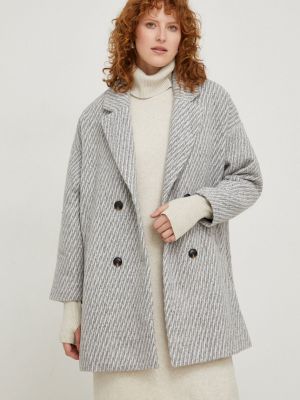 Oversized kabát Answear Lab šedý