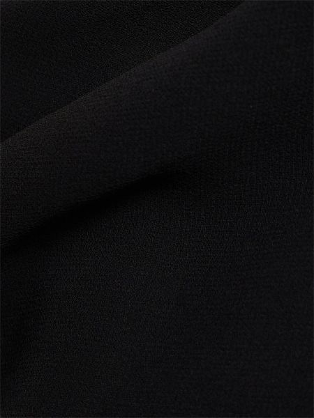 Crop top z mrežo z draperijo Jacquemus črna