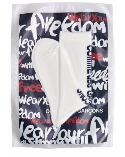 Хлопковые носки с логотипом Comme Des Garçons, белые