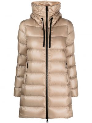 Steppelt kapucnis kabát Moncler bézs