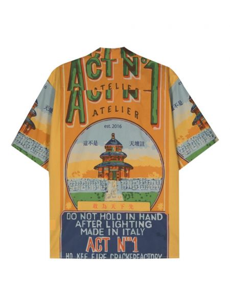 Hemd aus baumwoll mit print Act N°1 orange