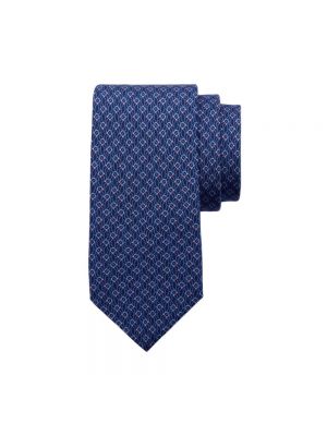 Krawatte mit print Salvatore Ferragamo blau