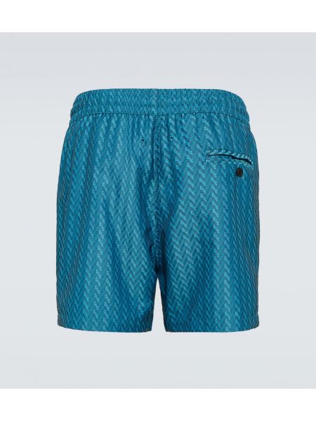 Pantaloncini in tessuto jacquard Frescobol Carioca blu