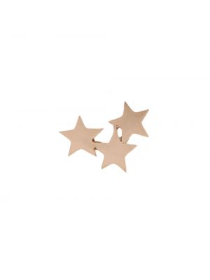 Zvaigznes rozā zelta auskari Kismet By Milka