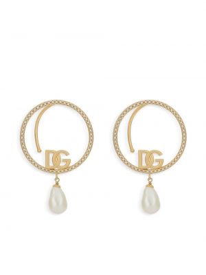 Σκουλαρίκια με μαργαριτάρια Dolce & Gabbana χρυσό