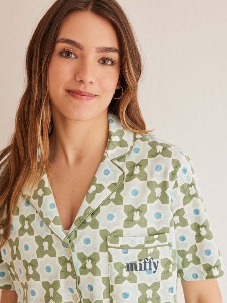 Pamučna pidžama Women'secret zelena
