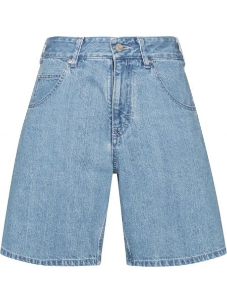 Høy midje jeans-shorts Commission blå