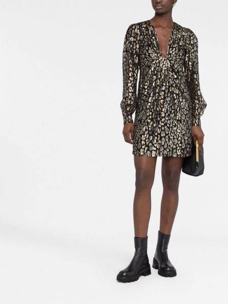 Žakarda mini kleita ar leoparda rakstu Michael Michael Kors melns
