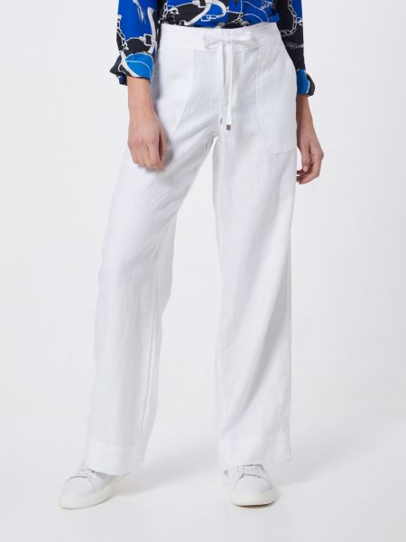 Παντελόνα σε φαρδιά γραμμή Lauren Ralph Lauren λευκό
