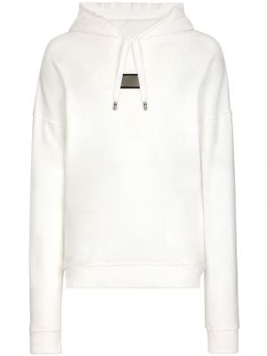 Hoodie en coton à imprimé Dolce & Gabbana blanc
