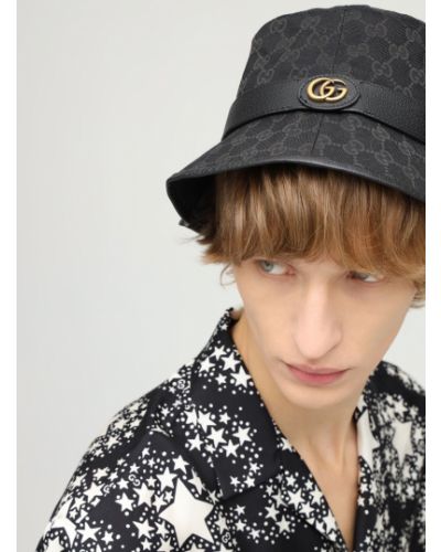 Bavlněný klobouk Gucci černý
