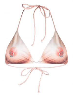 Bikini nyomtatás Jean Paul Gaultier rózsaszín
