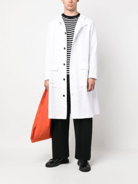 Bavlněný kabát s kapucí Société Anonyme bílý