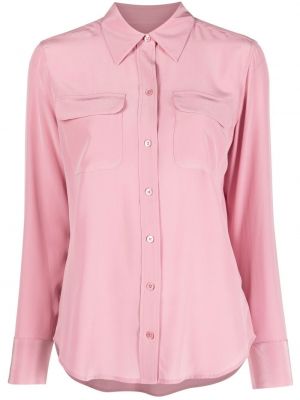 Šilkinė marškiniai Equipment rožinė