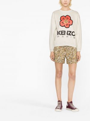 Sweatshirt aus baumwoll mit print Kenzo beige