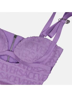 Top de algodón Versace violeta