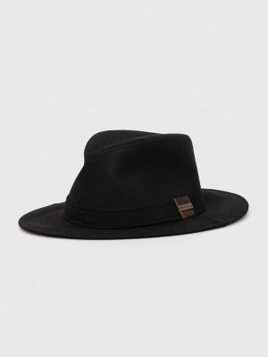 Pălărie din bumbac Barbour negru