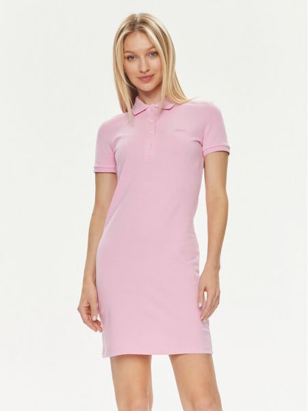 Slim fit ruha Lacoste rózsaszín