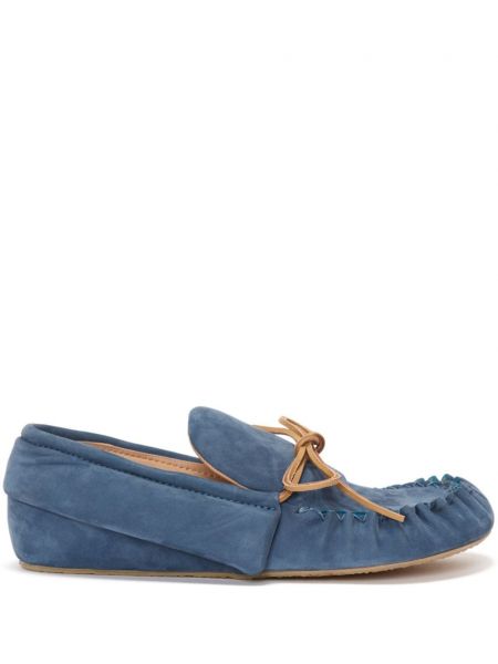 Pantofi loafer din piele de căprioară Jw Anderson albastru
