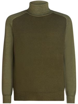 Haftowany sweter Etro zielony