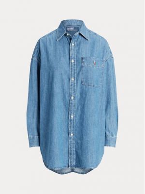 Priliehavá košeľa Polo Ralph Lauren modrá
