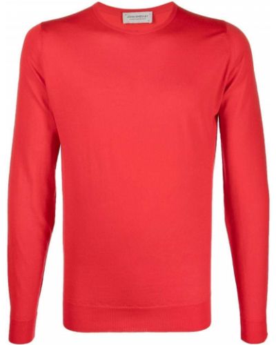 Пуловер John Smedley червено