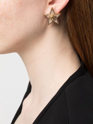 Boucles d'oreilles à motif étoile Versace doré