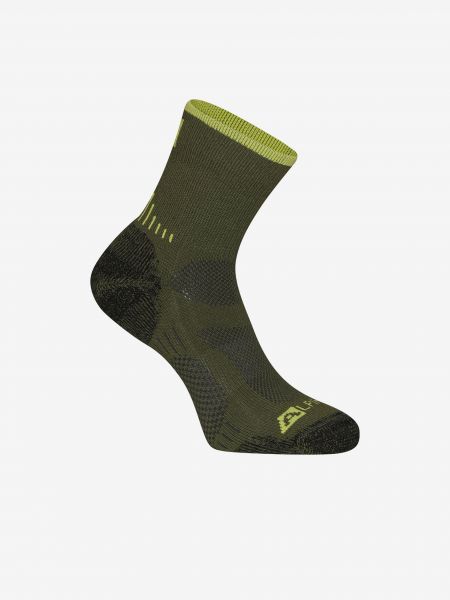 Ponožky z merino vlny Alpine Pro zelené