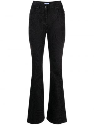 Jeans bootcut à imprimé à motifs abstraits Mugler noir