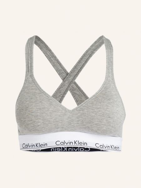 Bavlněná podprsenka Calvin Klein šedá