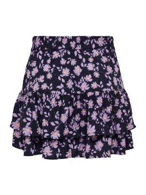 Mini falda de viscosa de flores Jacqueline De Yong violeta