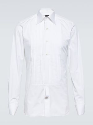 Camisa de gasa de algodón Tom Ford blanco