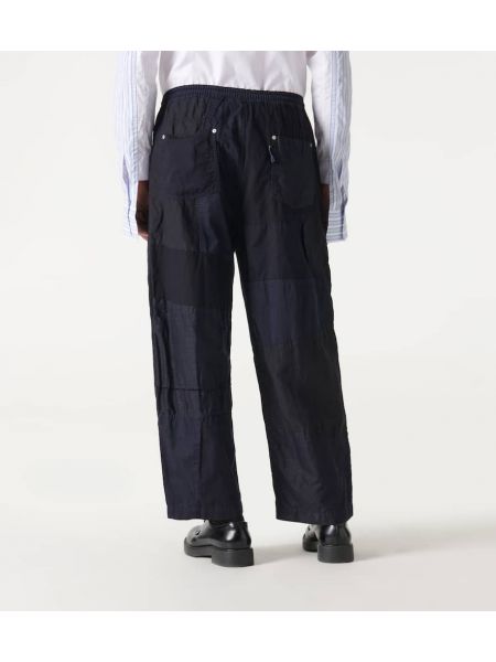 Bavlněné lněné kalhoty Comme Des Garçons Homme modré