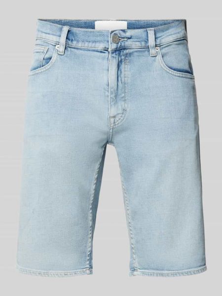 Szorty jeansowe w jednolitym kolorze Armedangels błękitne