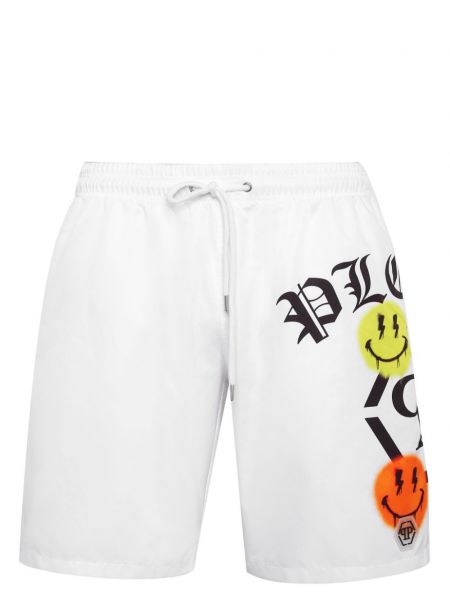 Kratke hlače s printom Philipp Plein bijela