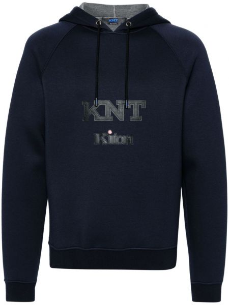 Hoodie avec applique Kiton bleu