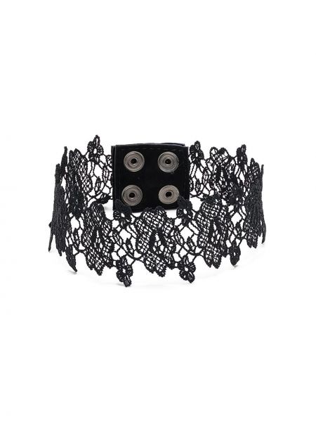 Krajkový bavlněný náhrdelník Manokhi černý