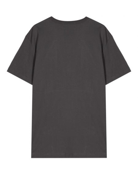 Raštuotas medvilninis marškinėliai Calvin Klein pilka