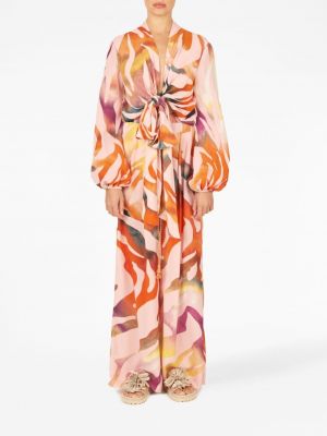 Bluse mit print mit zebra-muster Silvia Tcherassi pink