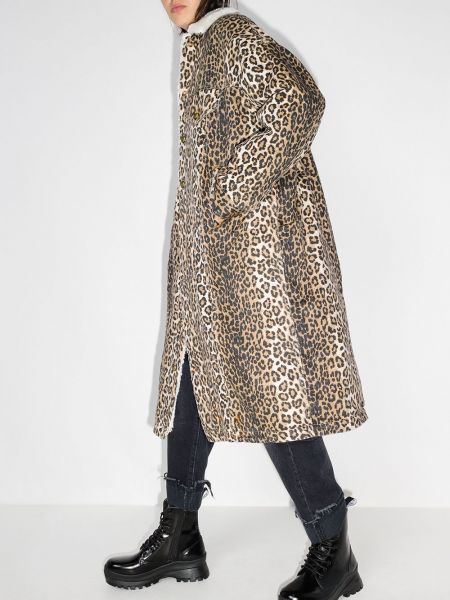 Abrigo con estampado leopardo R13 marrón