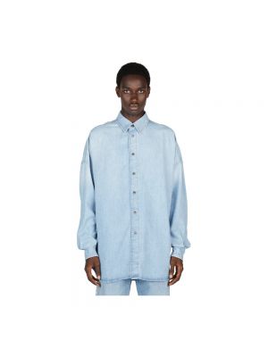 Lyocell jeanshemd mit geknöpfter Diesel blau