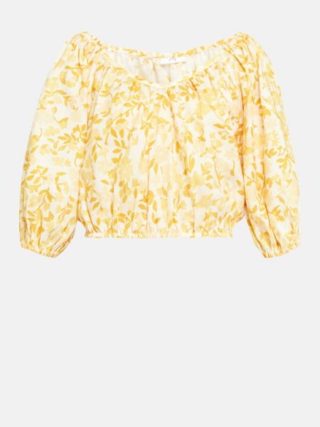 Льняная блузка Peony желтая