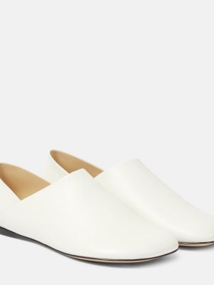 Kožené domáce papuče Loewe biela
