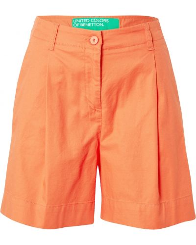 Plisované nohavice United Colors Of Benetton oranžová