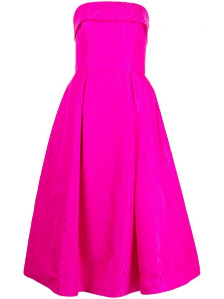 Plisirana midi haljina Amsale ružičasta