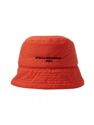 Pikowany kapelusz Stella Mccartney pomarańczowy