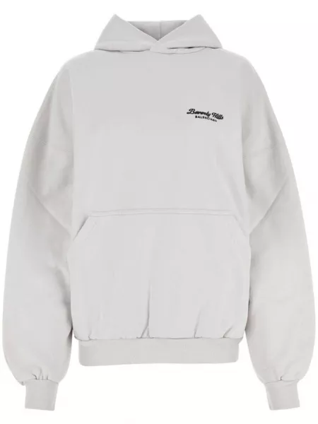 Sweatshirt med broderier Balenciaga hvid