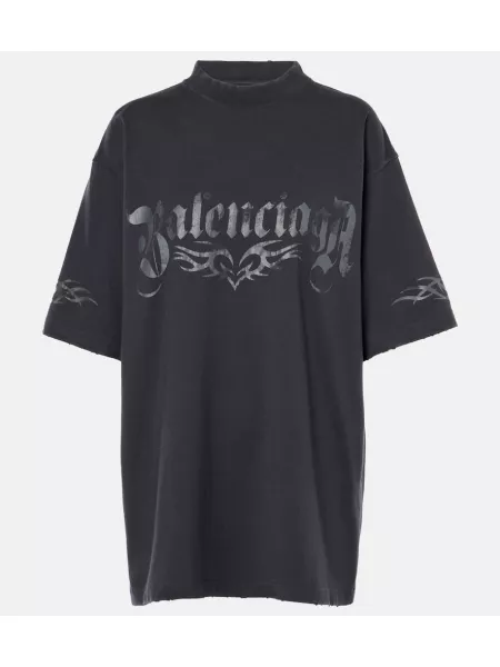 Oversized t-shirt i bomuld i jersey Balenciaga sort